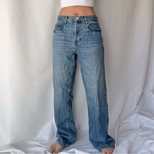 GRLFRND Bella Low Rise Boyfriend in medium wash